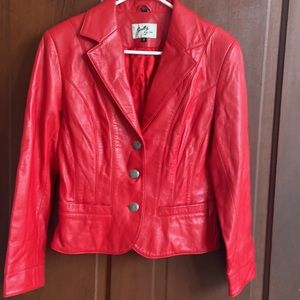 Vintage Scully Red Leather Jacket, S